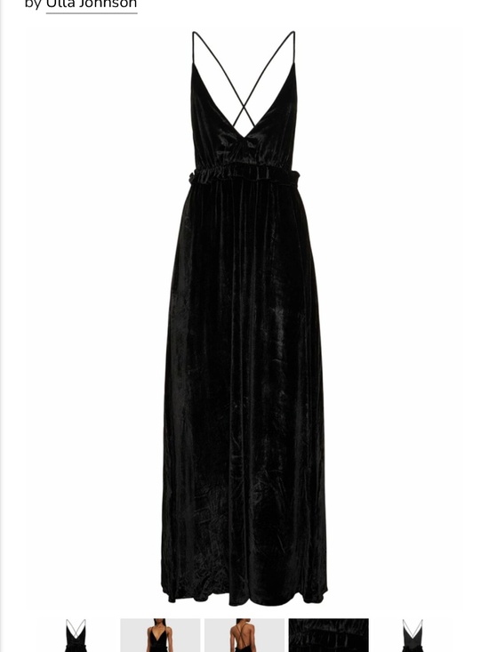 Ulla Johnson Dresses & Skirts - Ulla Johnson Lavinia Black Velvet Silk Maxi Gown NWT Size 2
